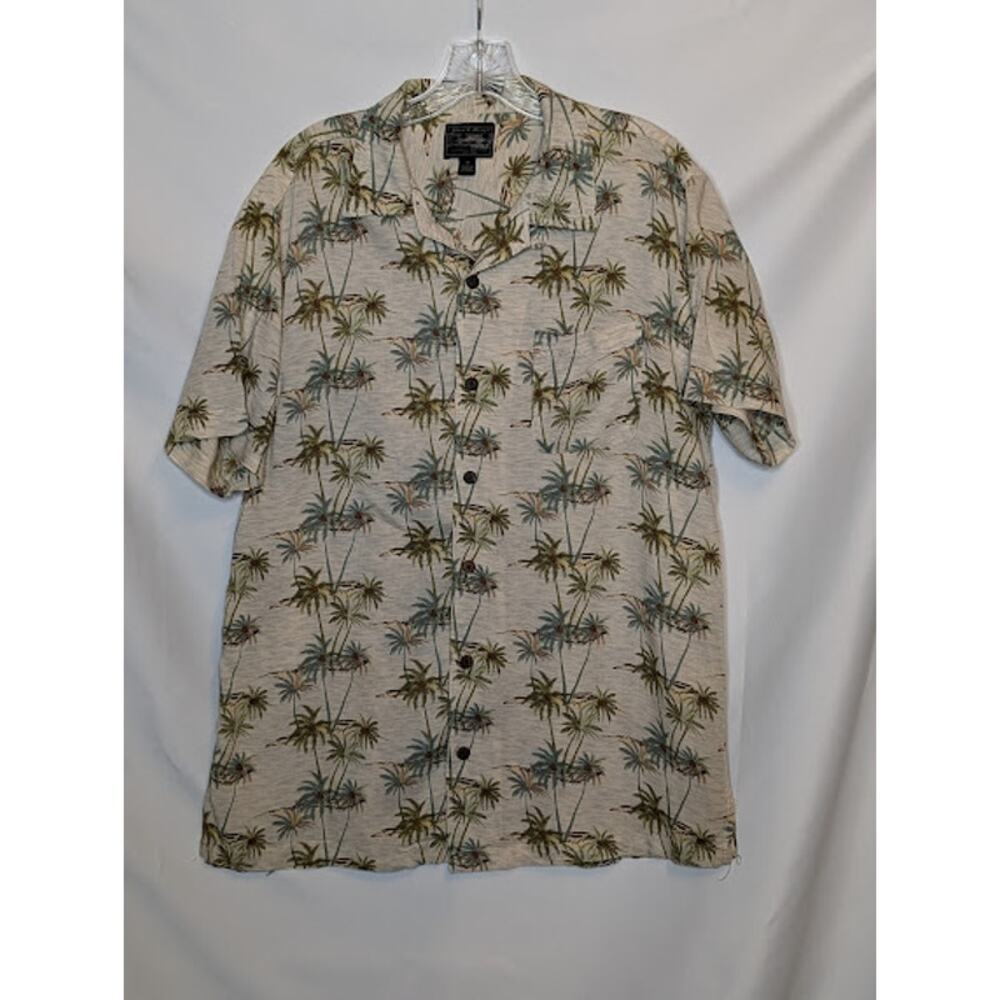 STEVE & BARRY'S- tropical button up shirt Mens Medium Beach vacation CountryClub